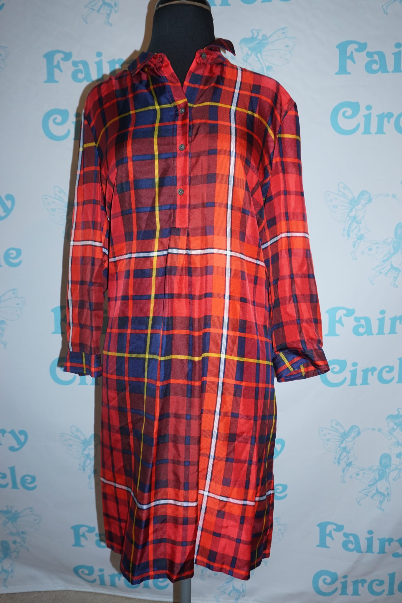Tommy Hilfiger Plaid Shirt Dress NWT Size 12 â The Fairy Circle Consignment Clothing